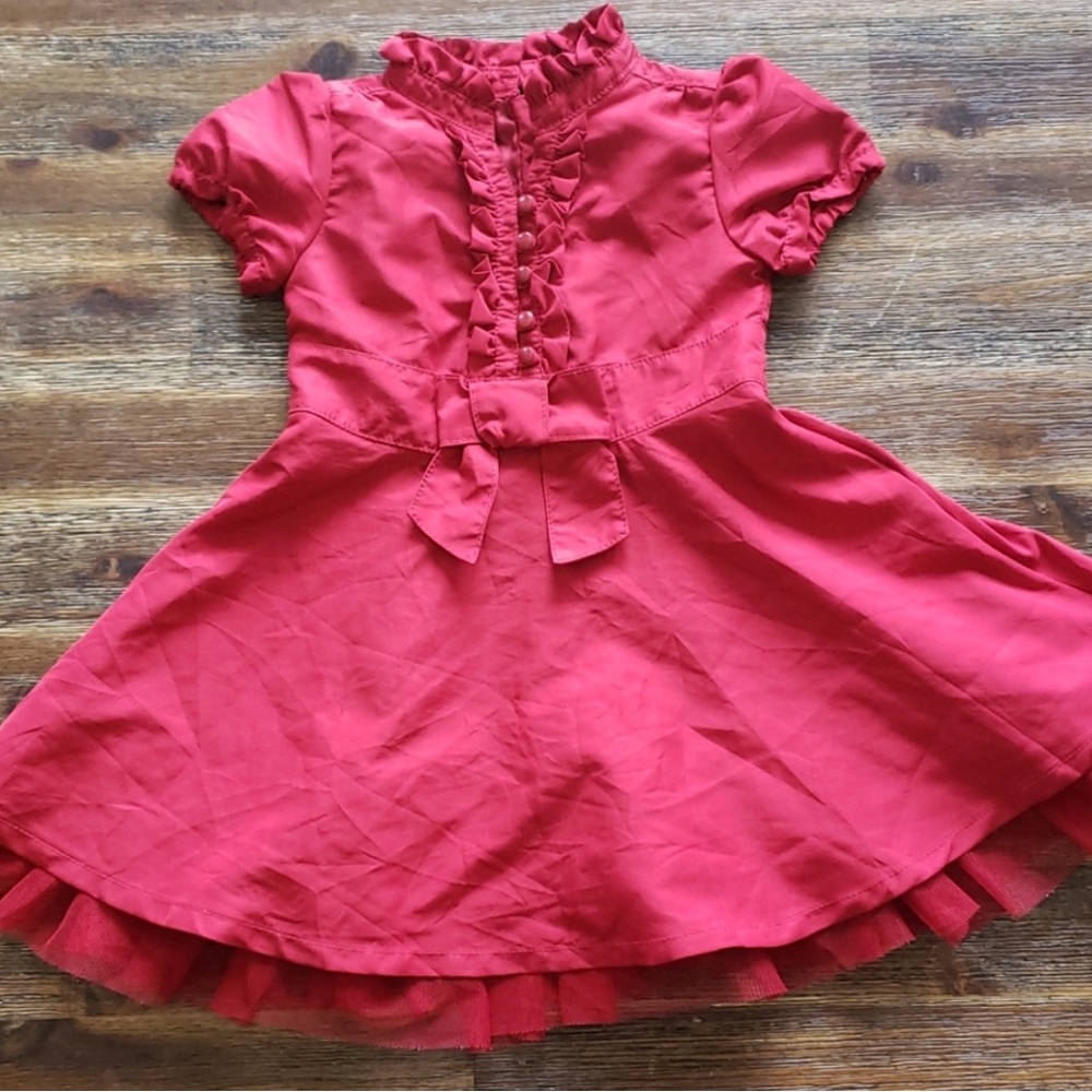 Baby Gap Factory deep red fancy dress